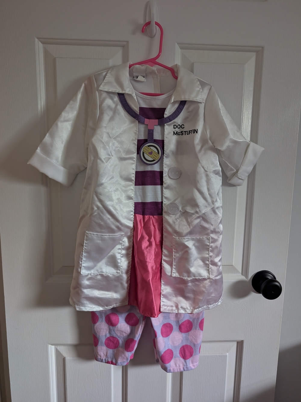 Disney Doc McStuffins Kids White Purple Pink Doctor Costume Size 2t